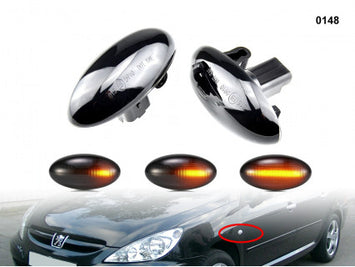 Set 2 Lampi Semnalizare Dinamica Secventiala Aripa PEUGEOT 206, 307, 407, Partener, Expert