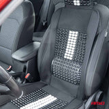 Husa scaun auto cu bile de masaj, suport lombar si tetiera, dimensiuni 131 x 46 cm, culoare Neagra
