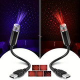 Stelute Plafon Auto BLUE-PURPLE SAU RED Star Light Lumini Ambientale USB