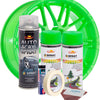 Kit complet reparatie si vopsire jante culoare Verde Fluorescent, V2