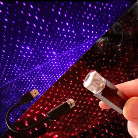 Stelute Plafon Auto BLUE-PURPLE SAU RED Star Light Lumini Ambientale USB