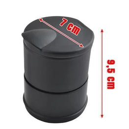 Scrumiera auto cu LED, alimentare 12V - Negru