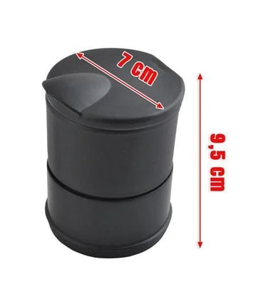 Scrumiera auto cu LED, alimentare 12V - Negru